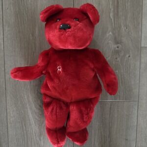 Salvino's Big Bammers Drew Teddy Bear #8 Red 13"‎ Plush Stuffed Animal